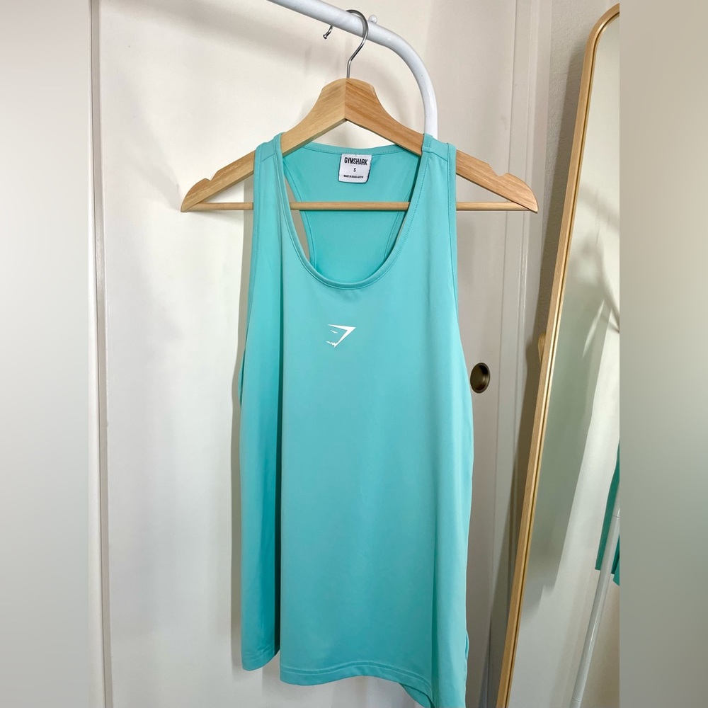 Gymshark Tank Top---Cyan (greenish-blue)